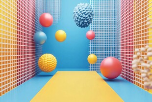 多彩几何球的奇幻空间