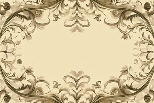 复古花纹边框设计素材