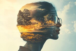 梦幻双重视觉头像创意图