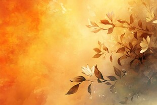 秋日幻彩花叶背景图