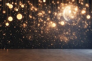 梦幻星空吊灯营造浪漫氛围