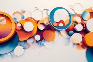 多彩圆形创意背景图案