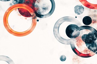 抽象水彩圆环图案背景