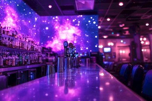 梦幻星空主题酒吧场景