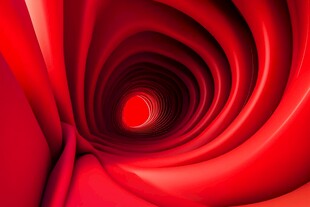 红色螺旋纹理抽象艺术图
