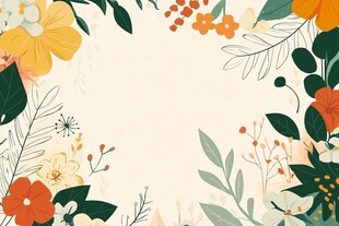 花卉装饰边框图