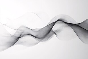 黑白飘逸烟雾线条艺术图