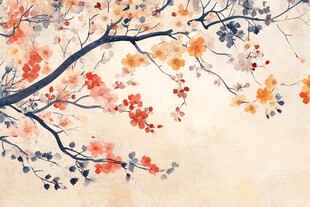 水墨春花图