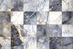 灰白大理石方格瓷砖纹理