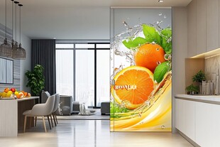 活力橙意厨房背景墙设计