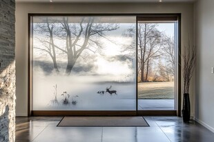 室内观雾景 窗含自然意