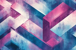 几何抽象多彩立体背景图