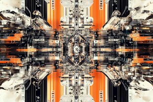 未来科技风机械对称图案