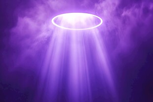 紫色梦幻光环背景特效