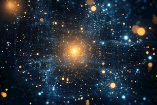 璀璨星空下的梦幻粒子世界