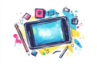 多彩手绘 数码与文具组合