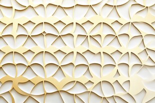 金色几何镂空艺术图案