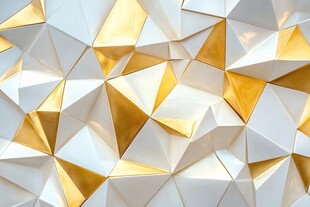 金白几何立体墙面纹理