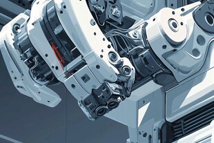 机械臂精密构造特写