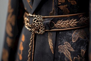 华丽古风服饰腰带细节