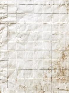 褶皱脏污的方格白色纸张