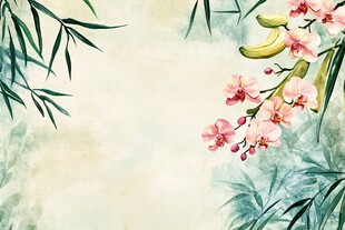 兰竹绘景 淡雅中式风情