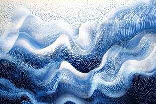 梦幻蓝色海浪艺术纹理