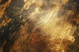 金色纹理金属表面特写