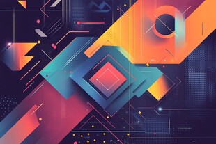 未来感几何抽象艺术背景