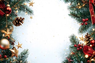 圣诞装饰边框背景图
