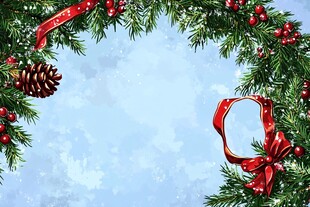 圣诞花环背景图