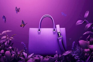 梦幻紫境中的优雅手提包