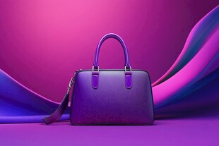 紫色优雅手提包时尚展示