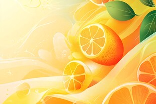 鲜橙果汁流动的活力画面