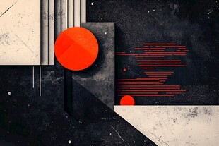 几何抽象艺术风创意背景图