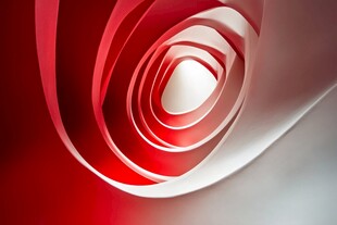 红色旋绕抽象艺术图案