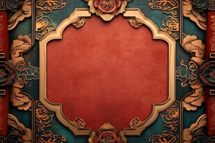 中式古典华丽边框背景图