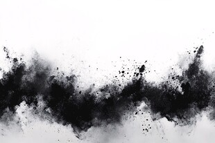 墨韵飞扬 黑白泼墨艺术图