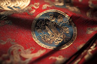 中式传统刺绣精美布料图案