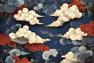 中式云纹图案 古典雅致风