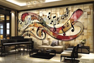 音乐主题客厅装饰艺术风