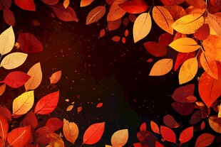 秋意浓 缤纷落叶背景图