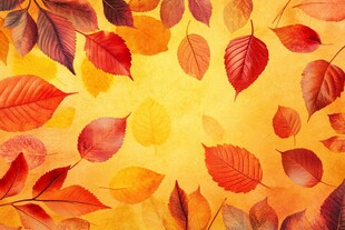 秋日缤纷落叶背景图