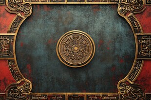 中式古典纹饰金属装饰图案