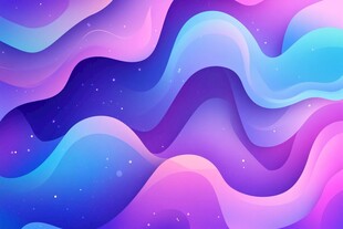 梦幻渐变流体波浪背景图