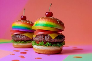彩虹汉堡 多彩美味新体验