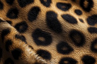 豹纹毛绒面料特写