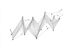 几何折线连接结构图形