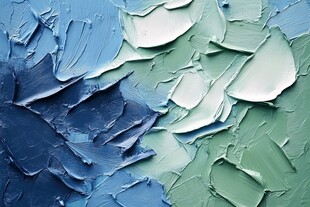 蓝绿笔触油画质感纹理