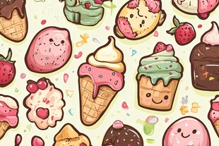 可爱卡通甜品大集合